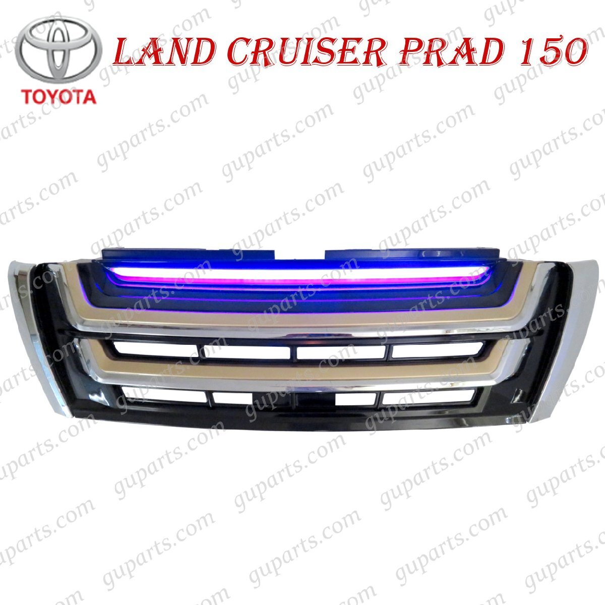 トヨタ ランドクルーザー プラド 150 系 中期 H25~H29 ラジエーター グリル クローム LED ライト GRJ150W GRJ151W TRJ150W拍卖
