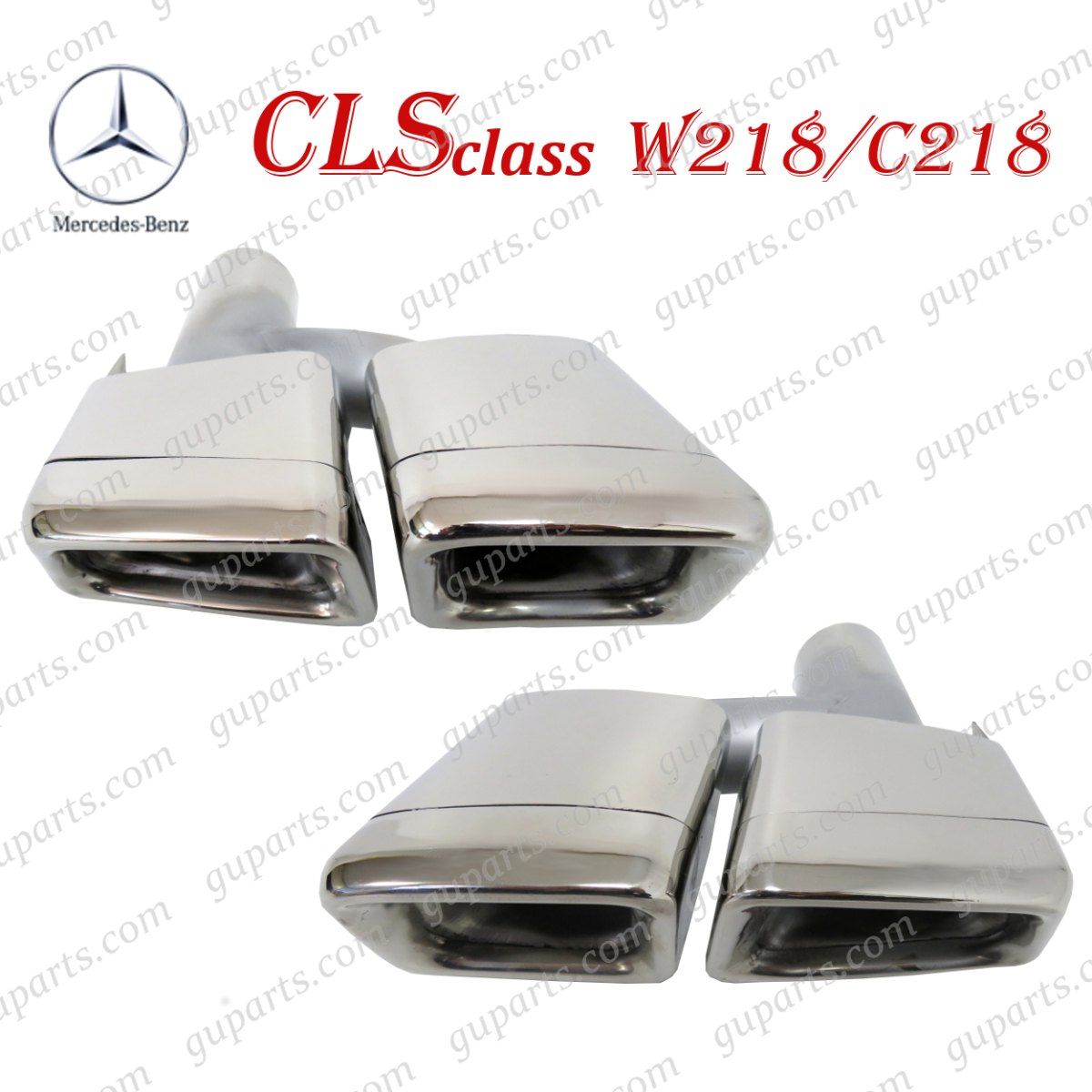 ベンツ CLS クラス C218 CLS63 AMG 218374 218375 218376 218392 マフラー カッター リア スクエア デュアル エンド 4本出し拍卖