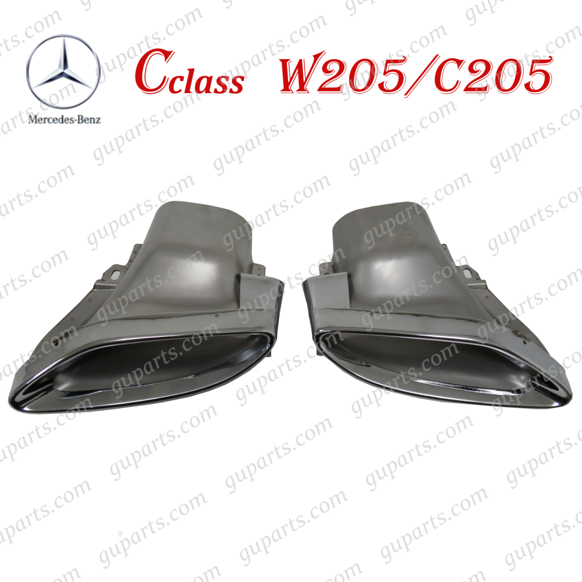 ベンツ C W205 C205 A205 2014~ C180 C200 C220d C250 C300 C350e 左 右 マフラー カッター エンド A2054901127 A2054901227拍卖