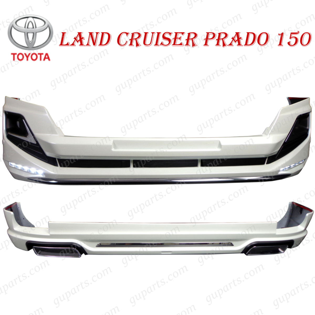 ランド クルーザー プラド GRJ150W GRJ151W TRJ150W GDJ150W GDJ151W 中期 フロント リア バンパー リップ スポイラー メッキ グリル 白拍卖