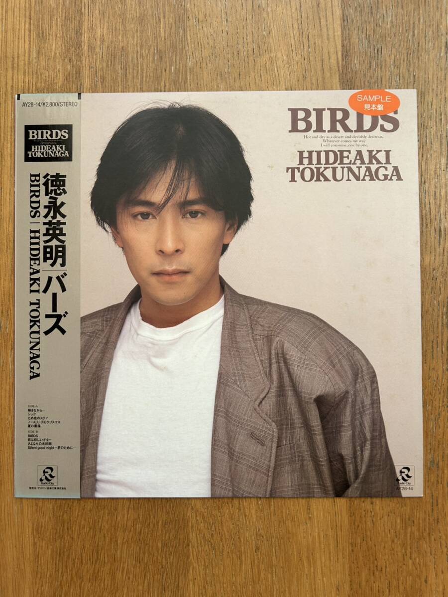 激レア 見本盤 白ラベル Sample LP アナログレコード 徳永英明 バーズ BIRDS 名盤 ジャケットとライナーと盤程度良好 輝きながら収録拍卖