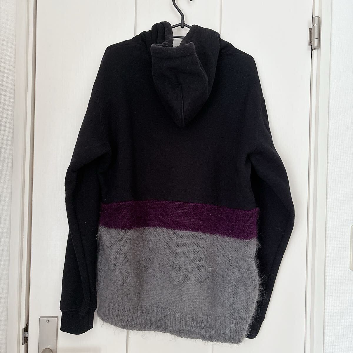 アンダーカバー スウェット セーター ニット ★ 3 パーカー undercover 切り替えし john 黒 ブラック グレー 紫 ジップアップ 長袖 美品拍卖