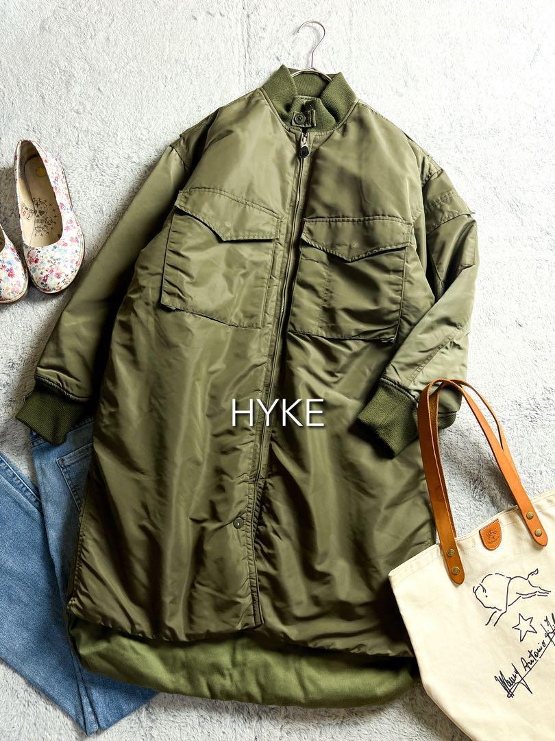 【HYKE】ハイク G-8 ウエップロングジャケット MA-1 ミリタリーコート拍卖