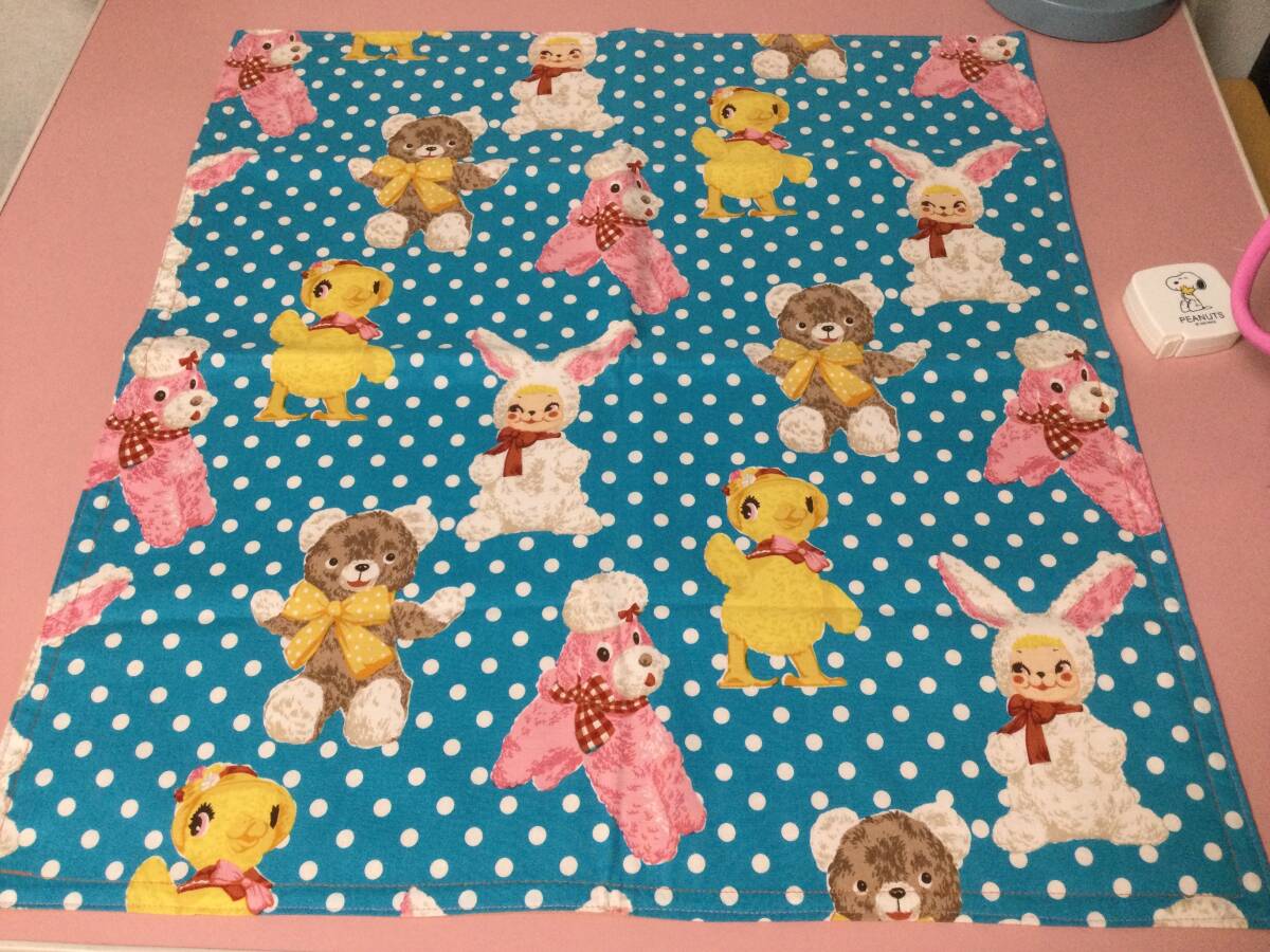 ★新品★オリジナル1点物★リバーシブル★マルチマット★ハンドメイド★アニマル★カフェマット★おむつ替えマット★綿★約52cm×約49cm拍卖