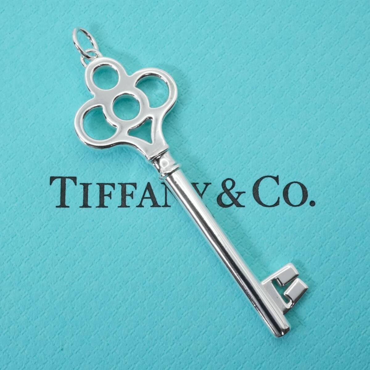 極美品 ティファニー クローバー ラージ キー ネックレストップ/25-1007拍卖