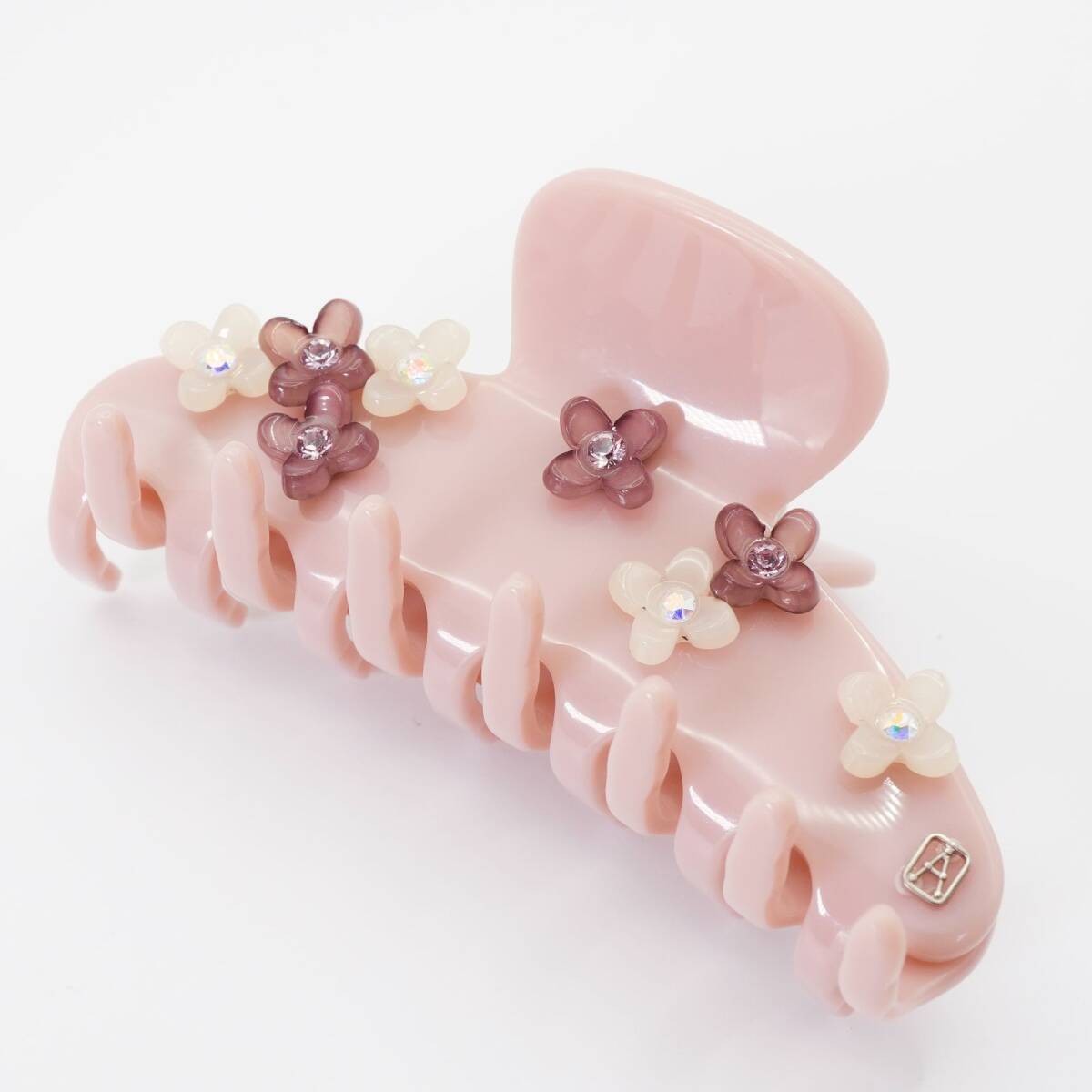 美品 アレクサンドルドゥパリ フラワー ピンク クリップ/25-1291拍卖