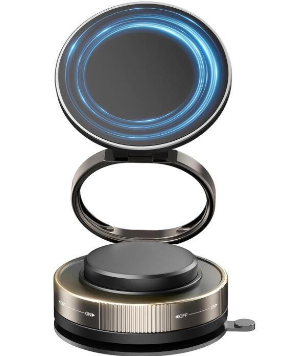 スマホホルダー 車 マグネット 360°調整可能 スマホスタンド【2025年最新設計+真空吸盤+超強磁力】拍卖