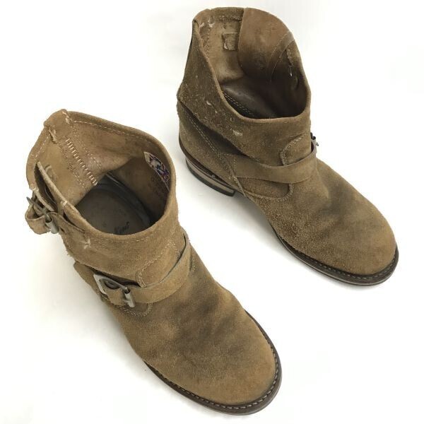 ホーキンス/HAWKINS☆スエード本革/スチールトゥ/エンジニアブーツ【8E/25.5-26.0/beige brown】バイク/Leather/Boots/shoes◇bWB88-46拍卖