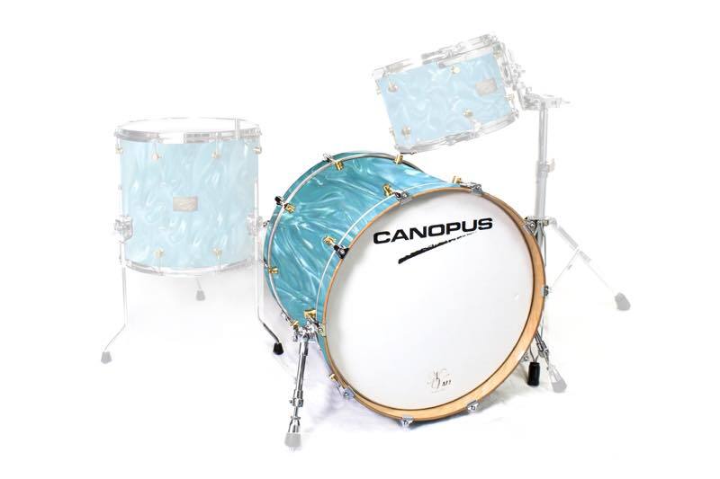 CANOPUS NV60M1 14x20 Bass Drum Aqua Satin Wrap拍卖