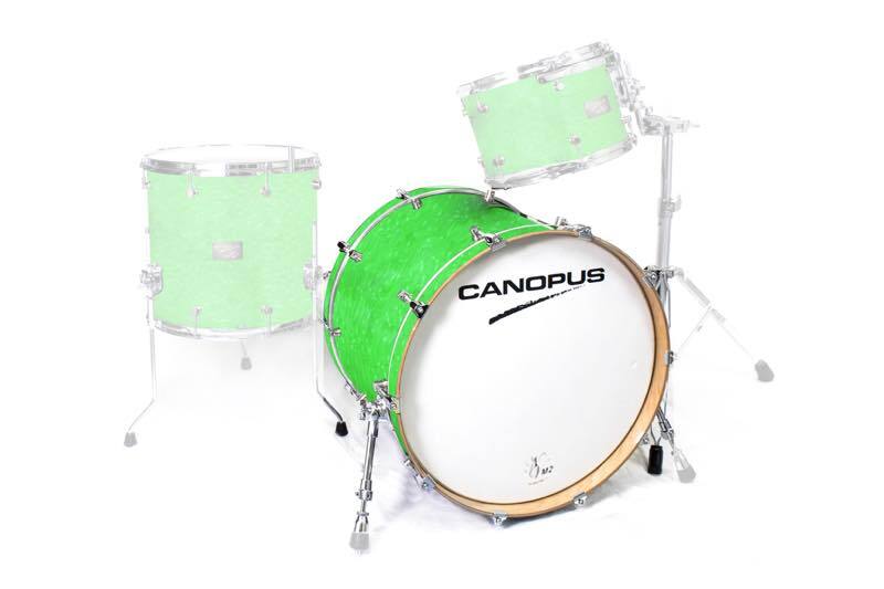 CANOPUS NV60M2 14x20 Bass Drum Signal Green Ripple Wrap拍卖