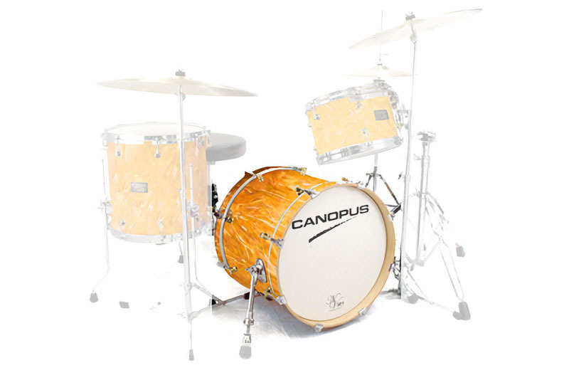 CANOPUS NV60M2 14x18 Bass Drum Marmalade Swirl Wrap拍卖