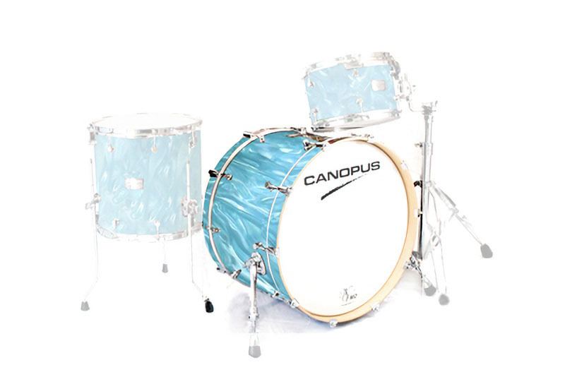 CANOPUS NV60M1 14x22 Bass Drum Aqua Satin Wrap拍卖