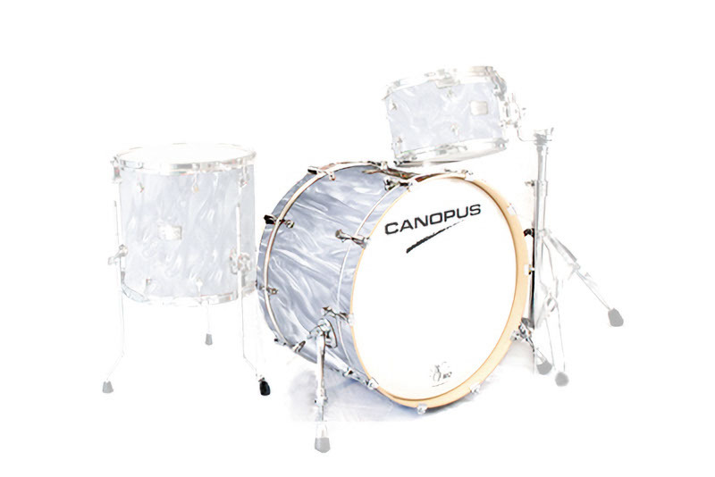 CANOPUS NV60M1 14x22 Bass Drum White Satin Wrap拍卖