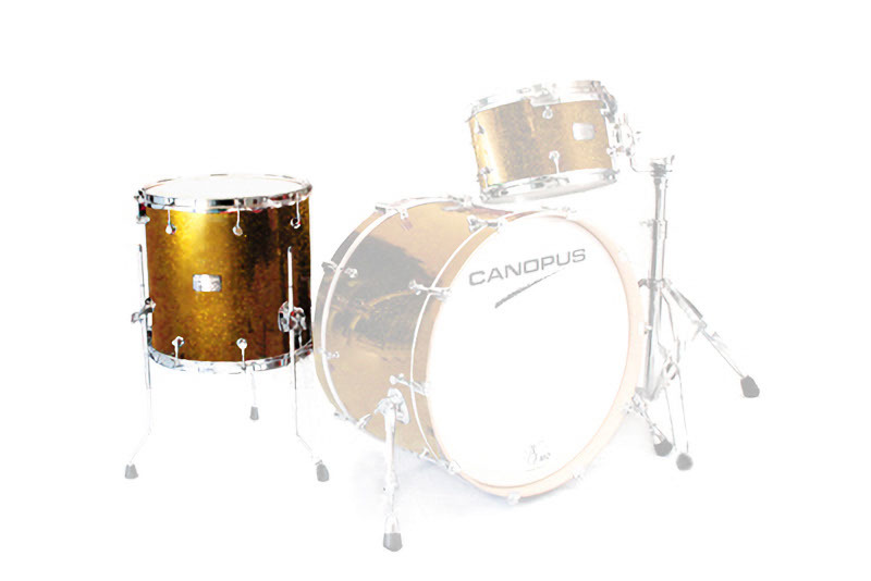 CANOPUS NV60M1 14x14 Floor Tom Gold Spkl. Wrap拍卖