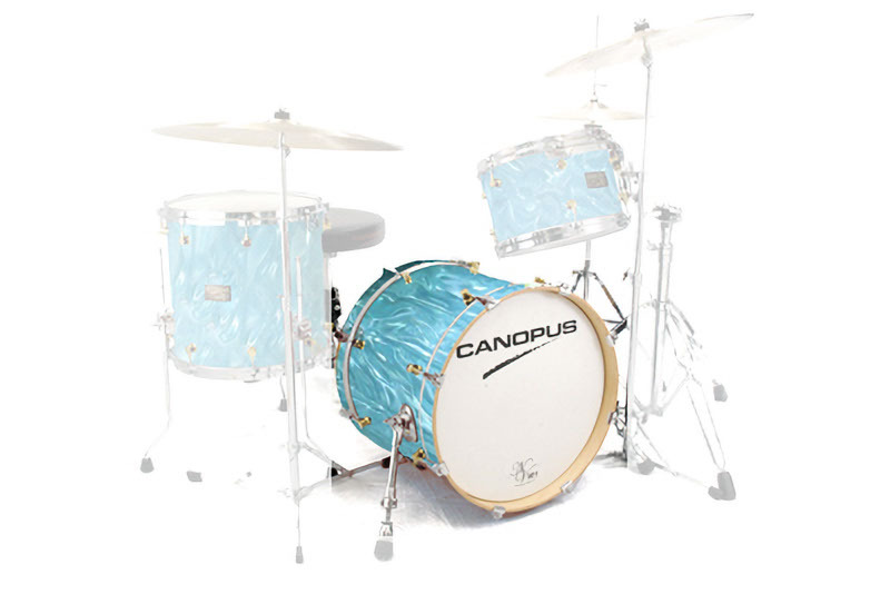 CANOPUS NV60M2 14x18 Bass Drum Aqua Satin Wrap拍卖