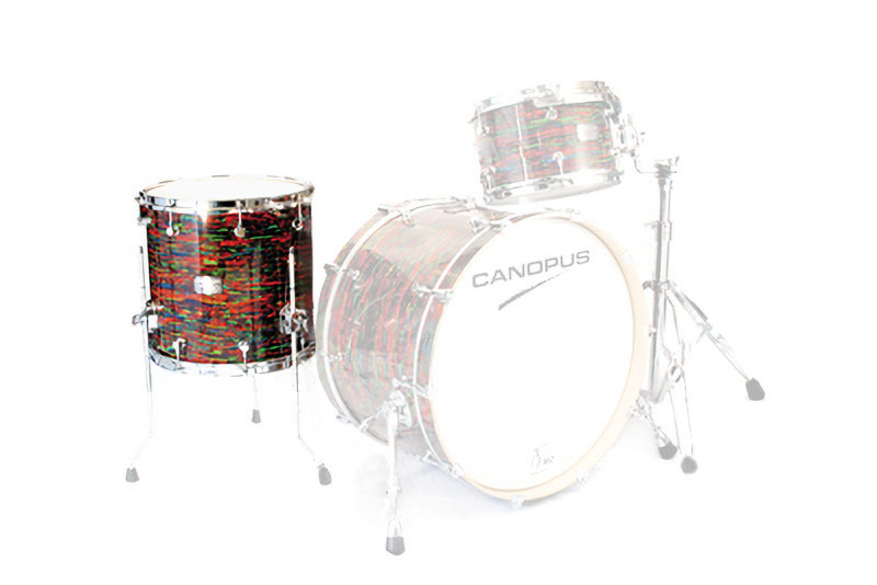 CANOPUS NV60M2 14x14 Floor Tom Psychedelic Red Wrap拍卖