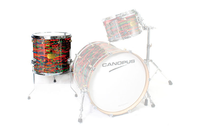 CANOPUS Mahogany 13x14 FT Psychedelic Red Wrap拍卖
