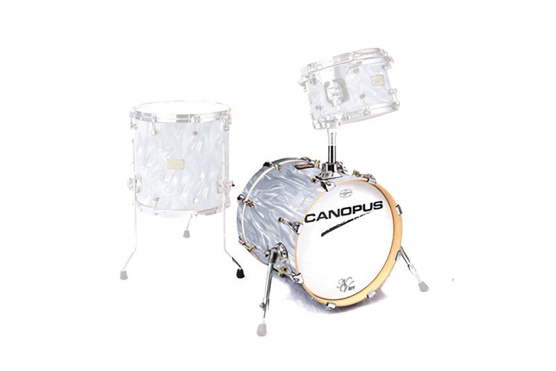 CANOPUS NV60M1 14x16 Bass Drum White Satin Wrap拍卖