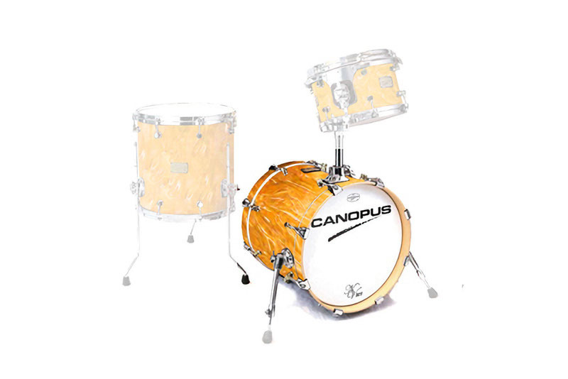 CANOPUS NV60M1 14x16 Bass Drum Marmalade Swirl Wrap拍卖