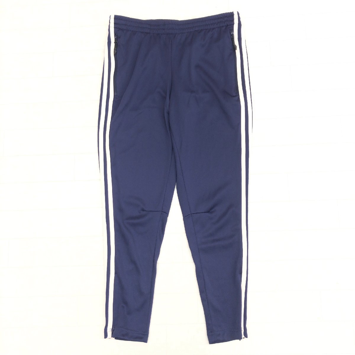 adidas アディダス スリーライン ジャージ クロップドパンツ M 濃紺 ネイビー トラックパンツ トレーニング スポーツ レディース 婦人拍卖