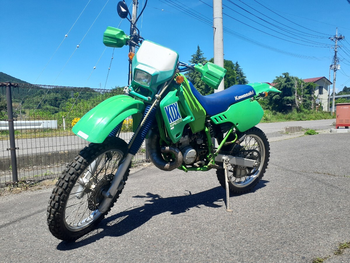 福島発 カワサキ KDX200SR 6515K  低走行 2スト 検索)KDX KLX250 XR250 XT拍卖