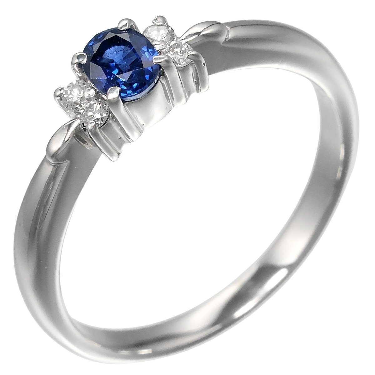 11.5号 リング 指輪 Pt900プラチナ サファイア ダイヤモンド 約3.9g【T151225112】中古拍卖