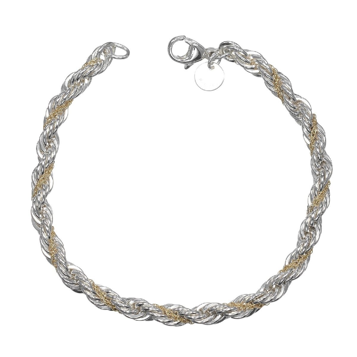ティファニー ブレスレット ツイスト シルバー925 K18YG イエローゴールド 約13.56g TIFFANY&Co.【I181225041】中古拍卖