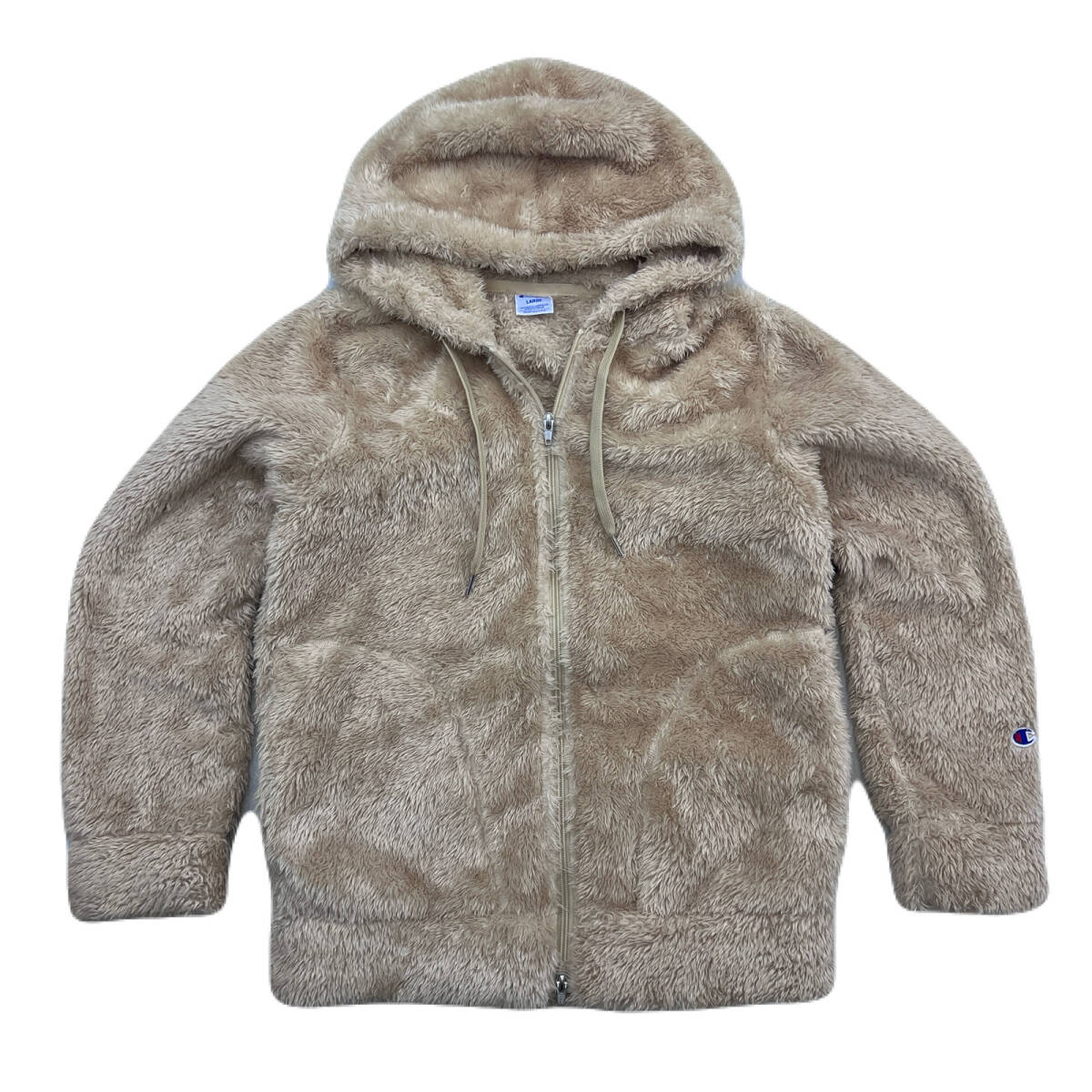 チャンピオン ボア フリースジャケット ベージュ レディース Lサイズ 厚手 ふかふか ●BA321拍卖