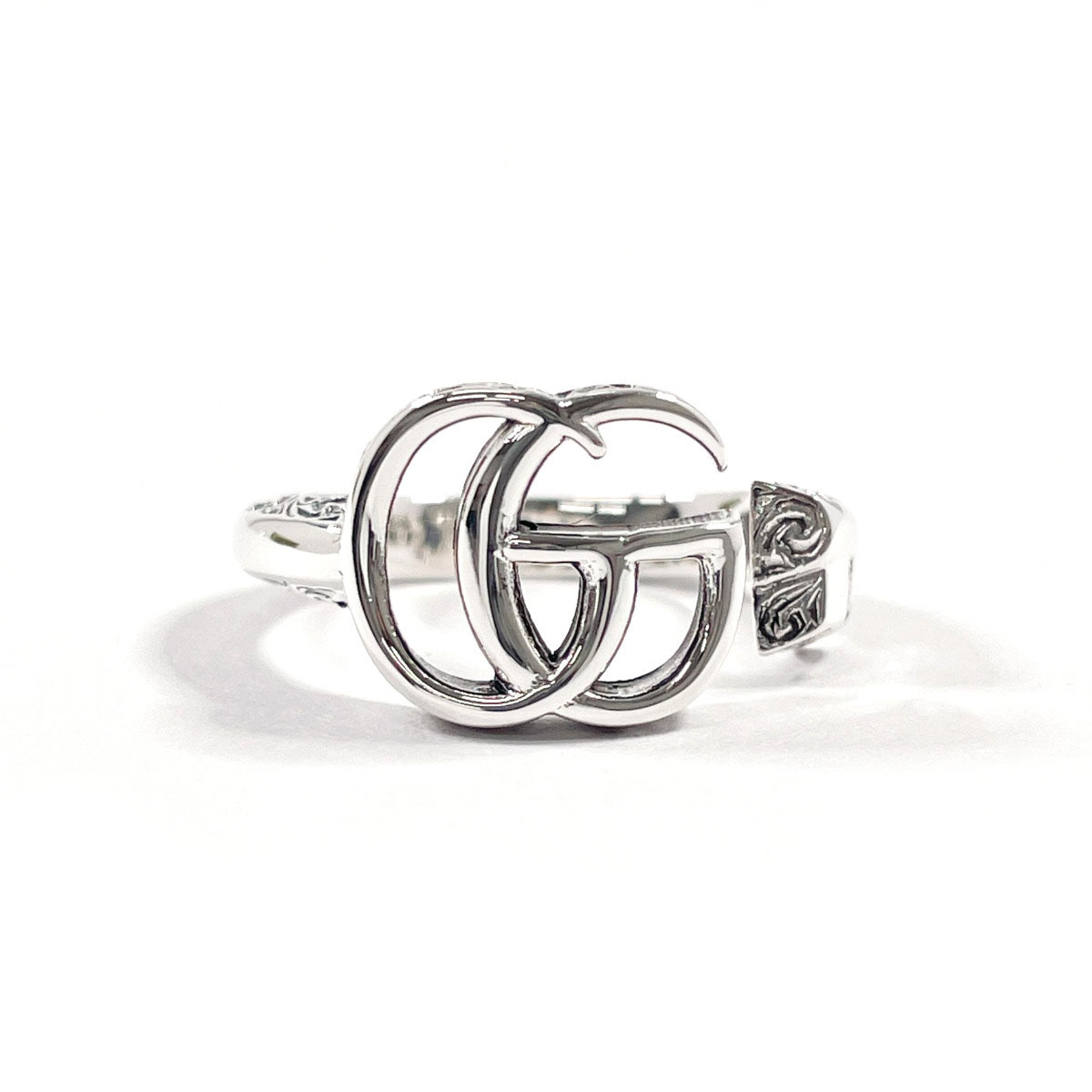 12号 グッチ GUCCI リング・指輪 ダブルG キーモチーフ アラベスク シルバー925 アクセサリー 新品仕上げ済み 保存箱・袋付き拍卖