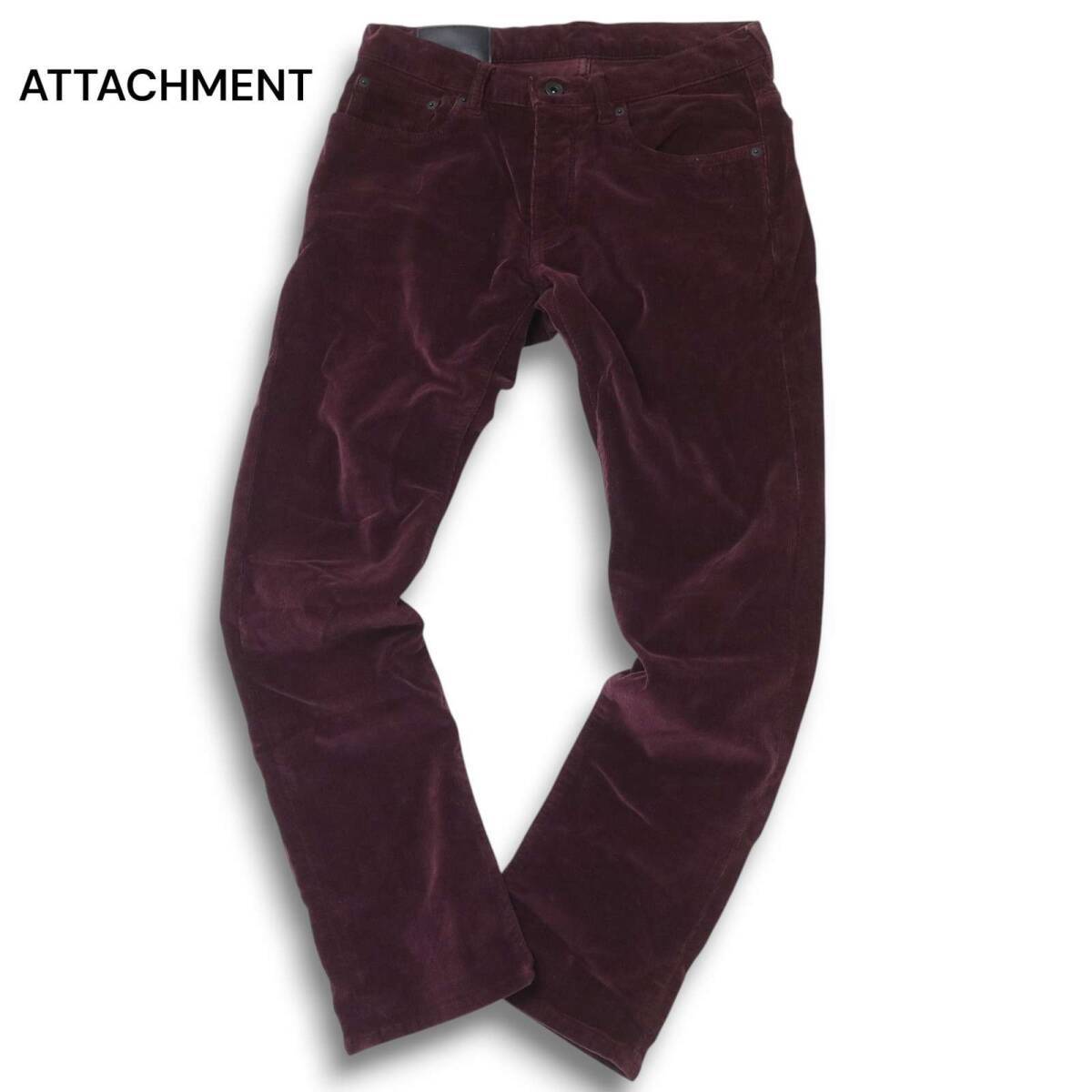 ATTACHMENT アタッチメント 秋冬 ストレッチ コーデュロイ★ 5ポケット スリム パンツ Sz.2 メンズ 日本製拍卖