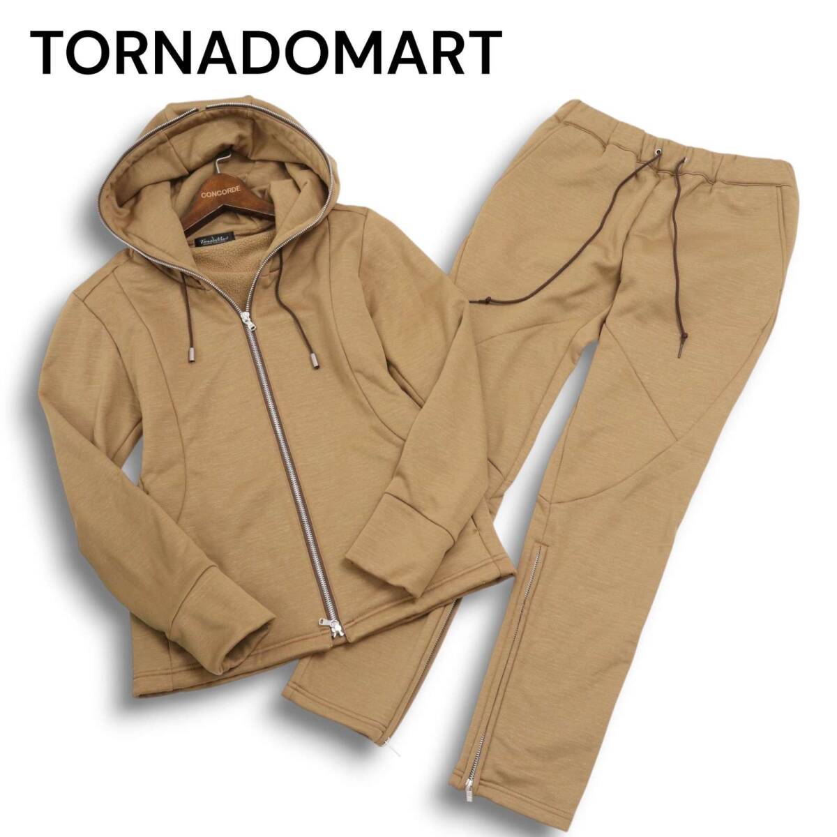 TORNADOMART トルネードマート セットアップ★ シャイニー エンボス フーディ パーカー イージー パンツ Sz.M/S メンズ拍卖