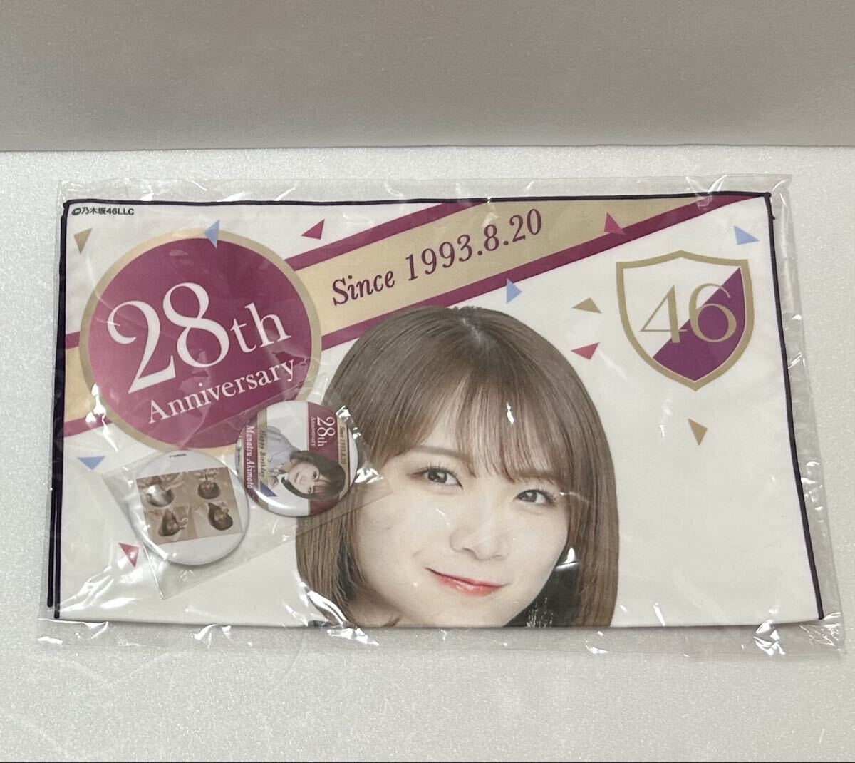 秋元真夏 乃木坂46 28th 生誕祭記念 フェイスタオル 缶バッジ セット拍卖