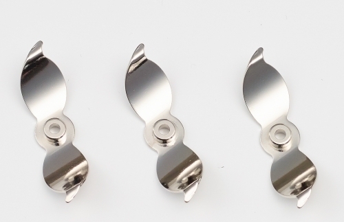 日本の部品屋 No.5 プロペラ (左)ハトメ 2.0mm ブラス製 シルバー 3枚拍卖