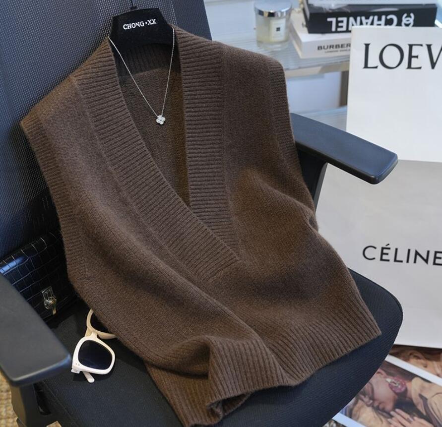 同梱1万円送料無料■ベスト トップス レディース ニット ジレ おしゃれ 無地 大きいサイズ 着痩せ 重ね着 セーター ■コーヒー拍卖