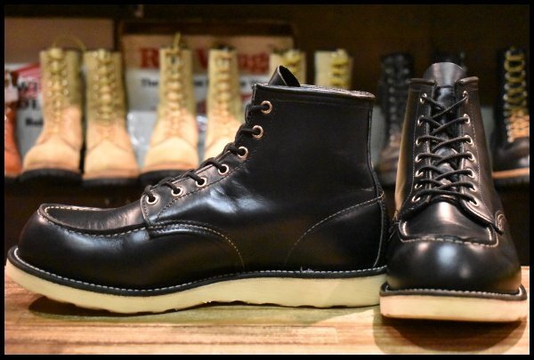 【10.5E 美品 09年】レッドウィング 8130 アイリッシュセッター 黒 ブラッククローム モック 編み上げ 8179 ブーツ redwing HOPESMORE拍卖