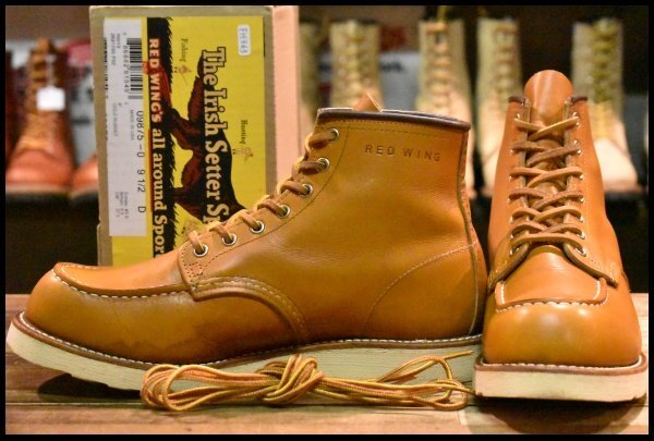 【9.5D 箱付 良品 18年】レッドウィング 9875 アイリッシュセッター ゴールドラセット モックトゥ レースアップ ブーツ redwing HOPESMORE拍卖