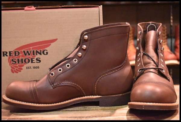 【9.5D 箱付 未使用 22年】レッドウィング 8111 アイアンレンジャー アンバー ハーネス キャップトゥ ブラウン ブーツ redwing HOPESMORE拍卖
