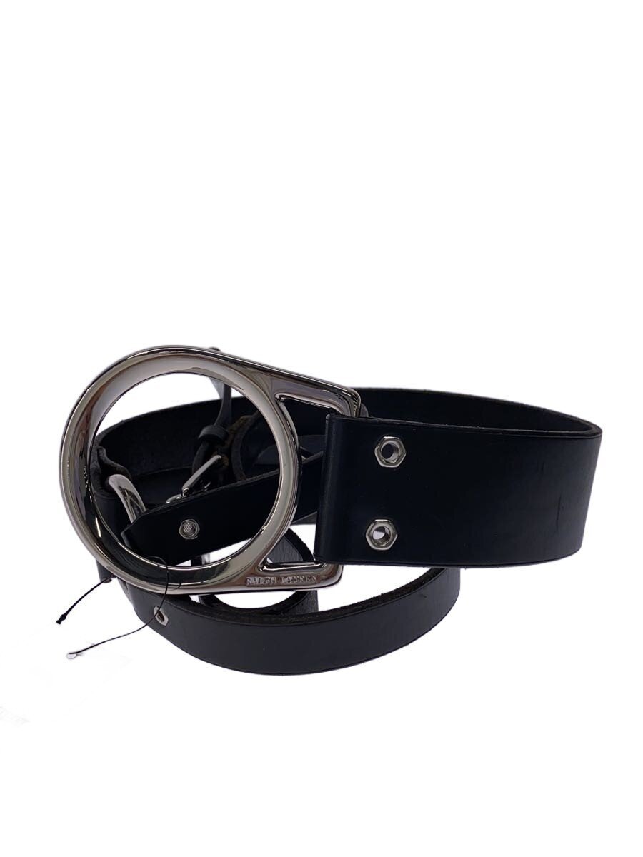 LAUREN RALPH LAUREN◆切替ベルト/レザー/BLK/レディース拍卖