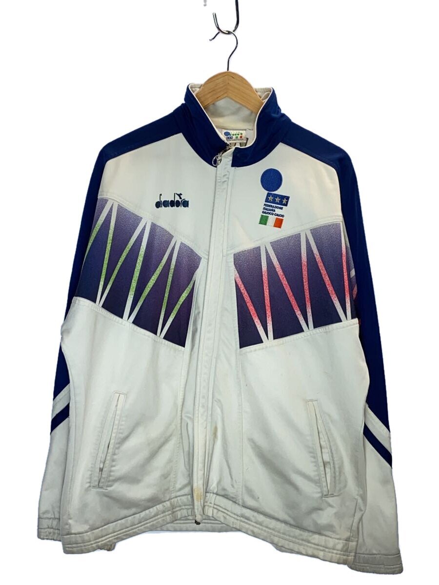DIADORA◆ジャケット/XL/ポリエステル/WHT/イタリア代表/90s//拍卖