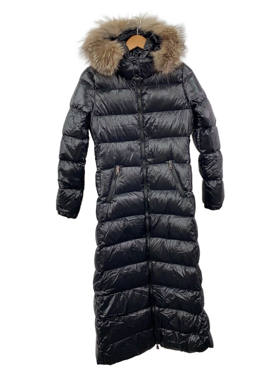 MONCLER◆ロングダウンジャケット/HUDSON/ハドソン/1/ナイロン/BLK/E20934984525拍卖