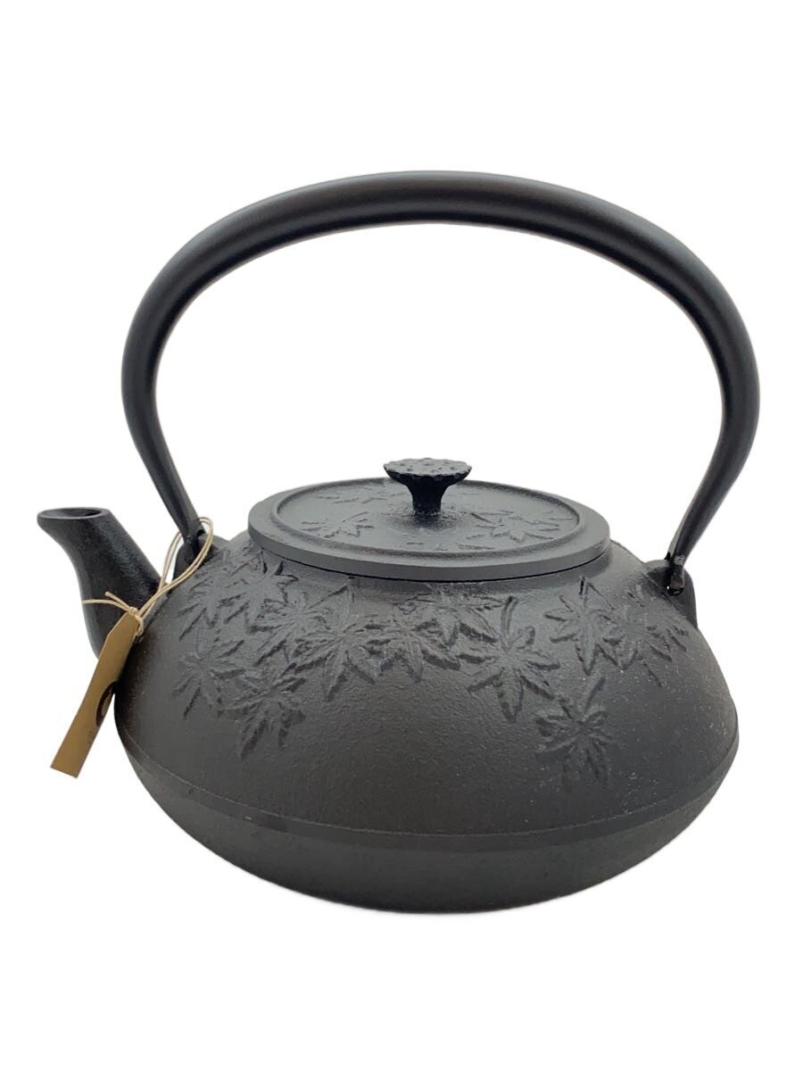 南部鉄器◆鉄瓶/及源鋳造/お茶々もみじ/IH対応/BLK/H-187/1.2L拍卖