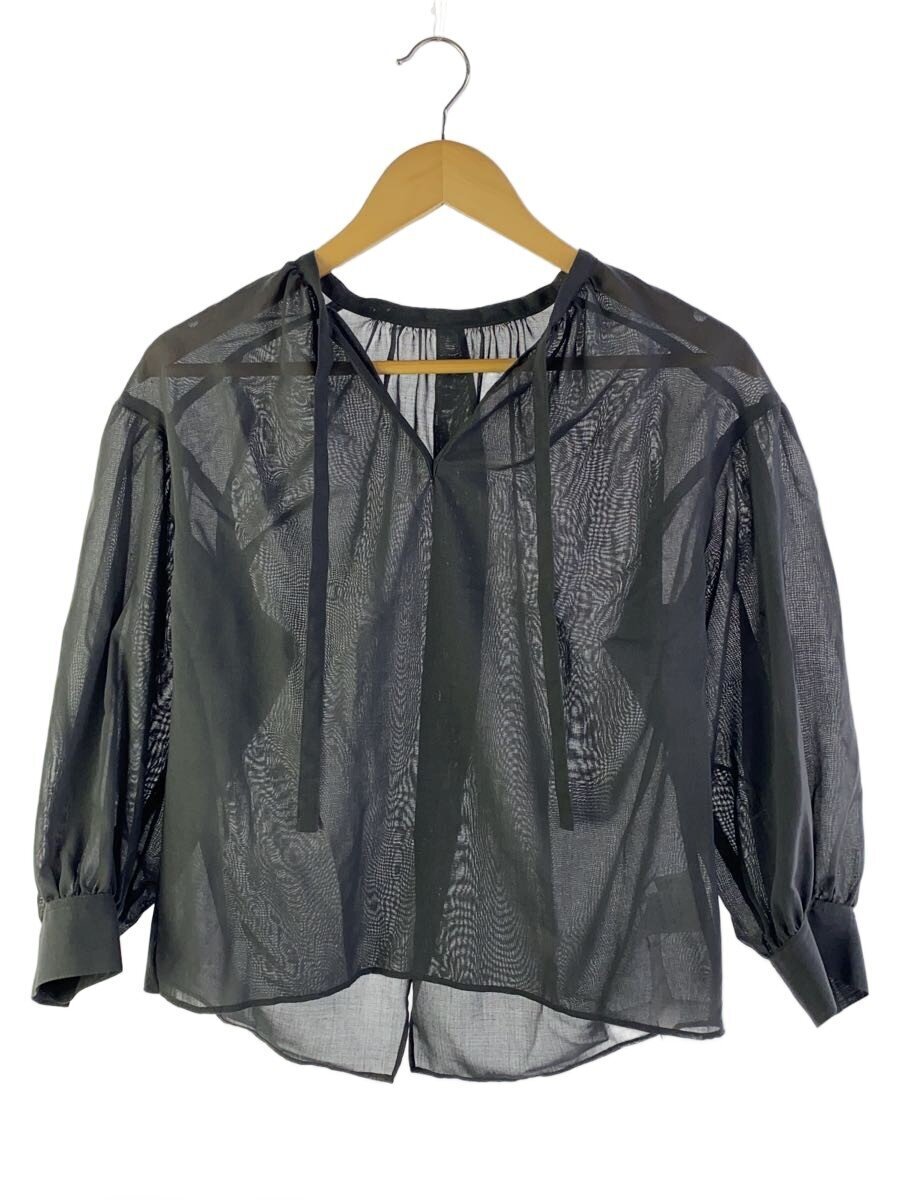 MACPHEE◆長袖ブラウス/36/ポリエステル/GRY/12-01-44-01102/ポリステルウールボウタイブラウス拍卖