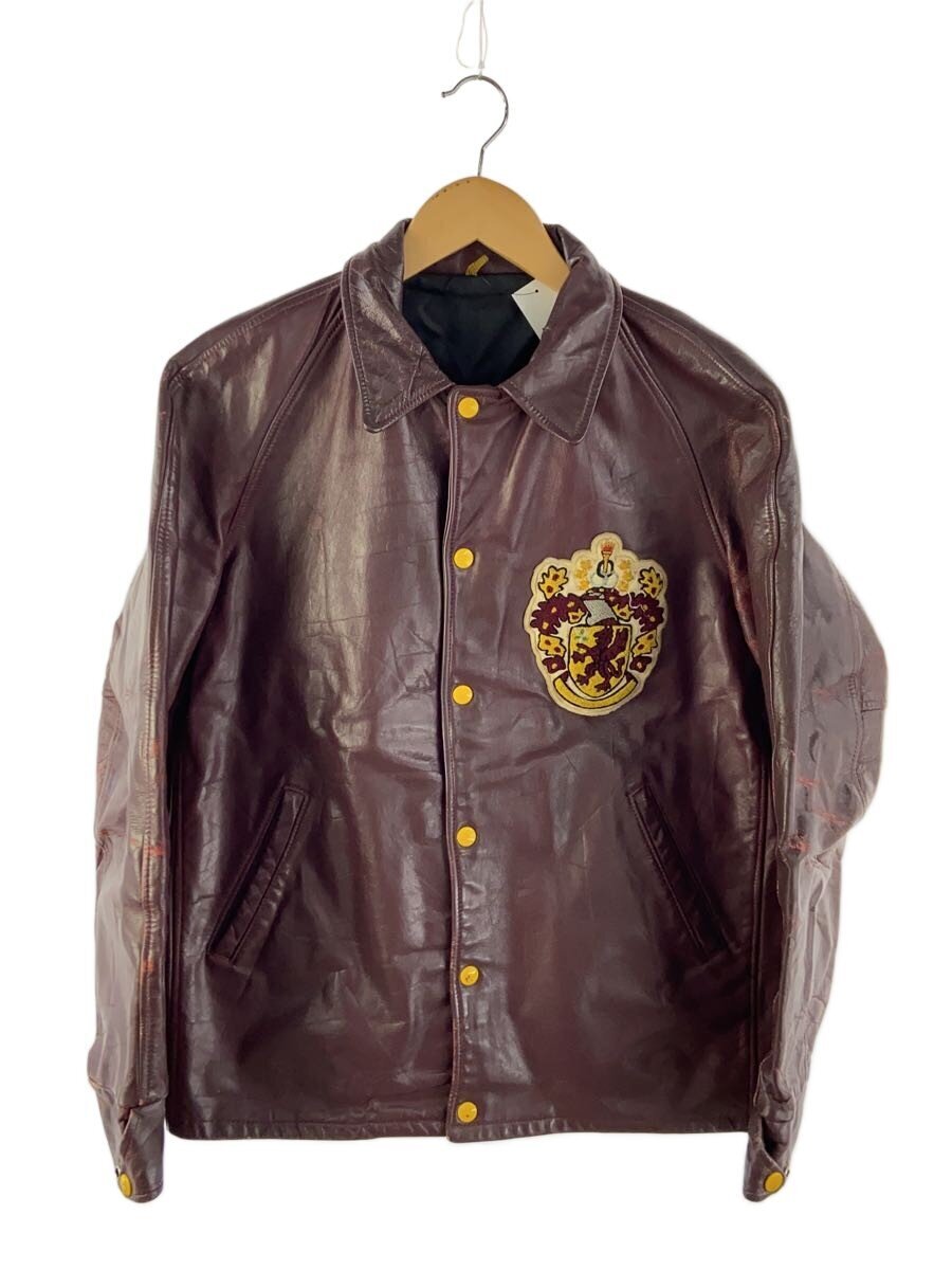 ■USED/レザーコーチジャケット/FREE/レザー/BRW/無地/劣化有拍卖