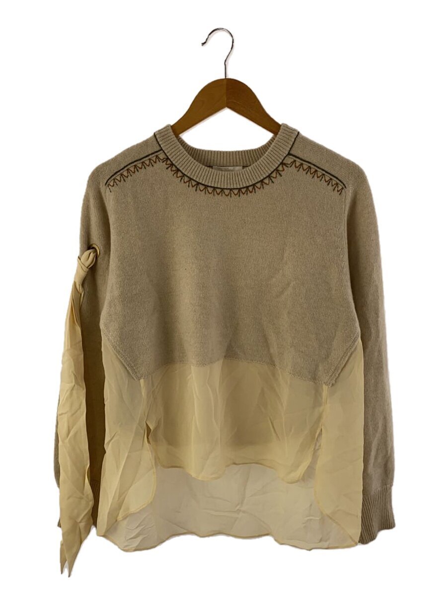 Chloe◆L/21AW/ニット・セータ-/S/ウール/BEG/CHC20WMP21500286S//拍卖