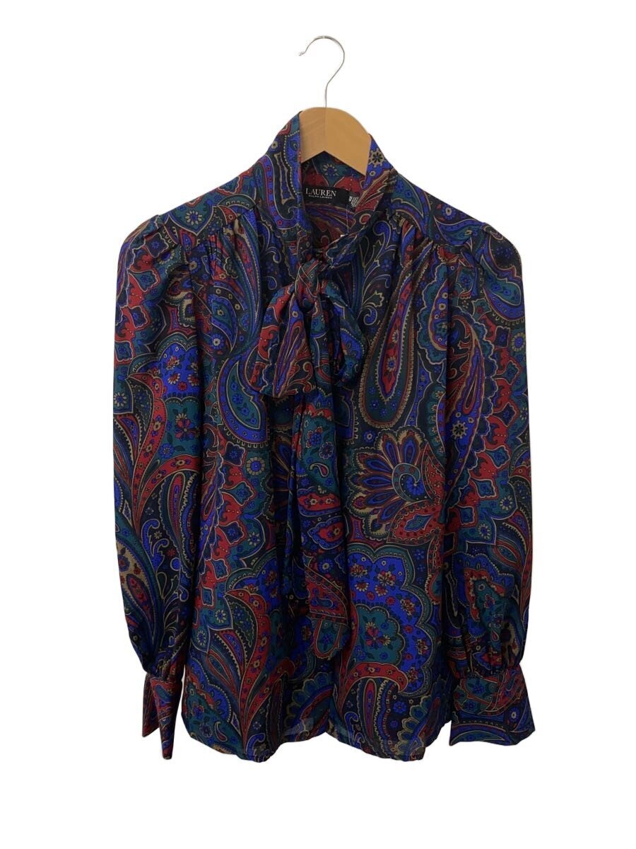 LAUREN RALPH LAUREN◆長袖シャツ/XS/ポリエステル/マルチカラー/総柄拍卖
