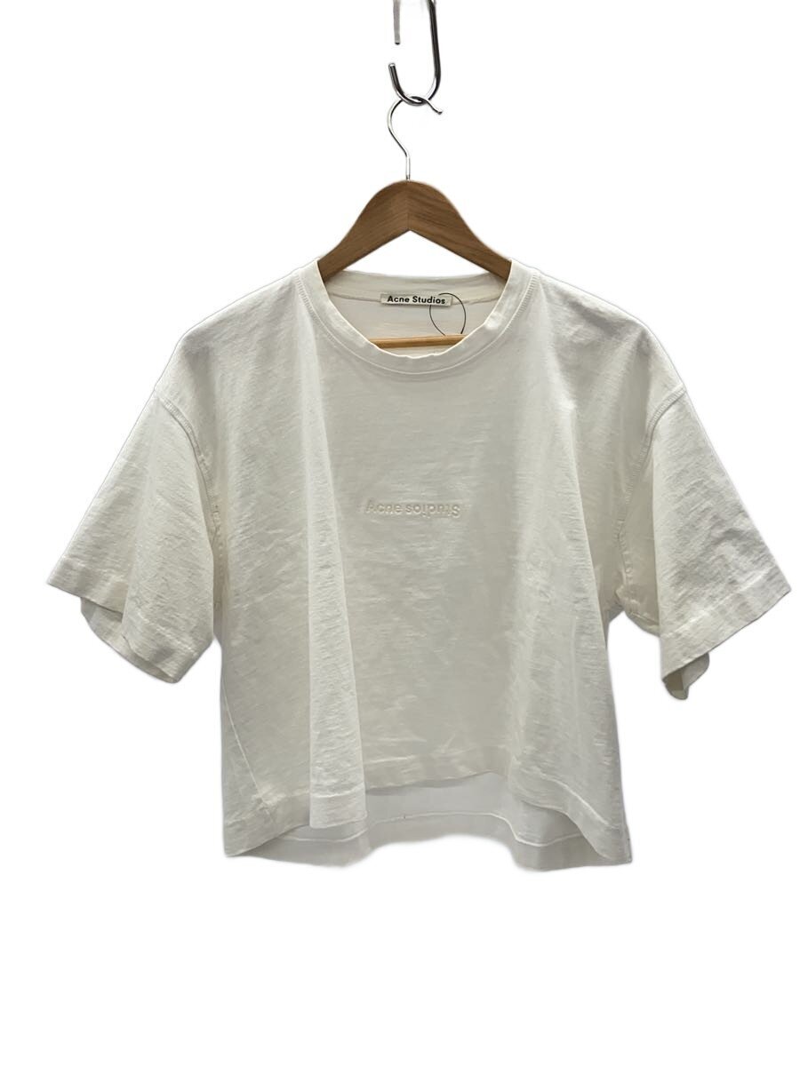 Acne Studios(Acne)◆CYLEA EMBOSS TEE/Tシャツ/S/コットン/WHT/無地/AL0054拍卖