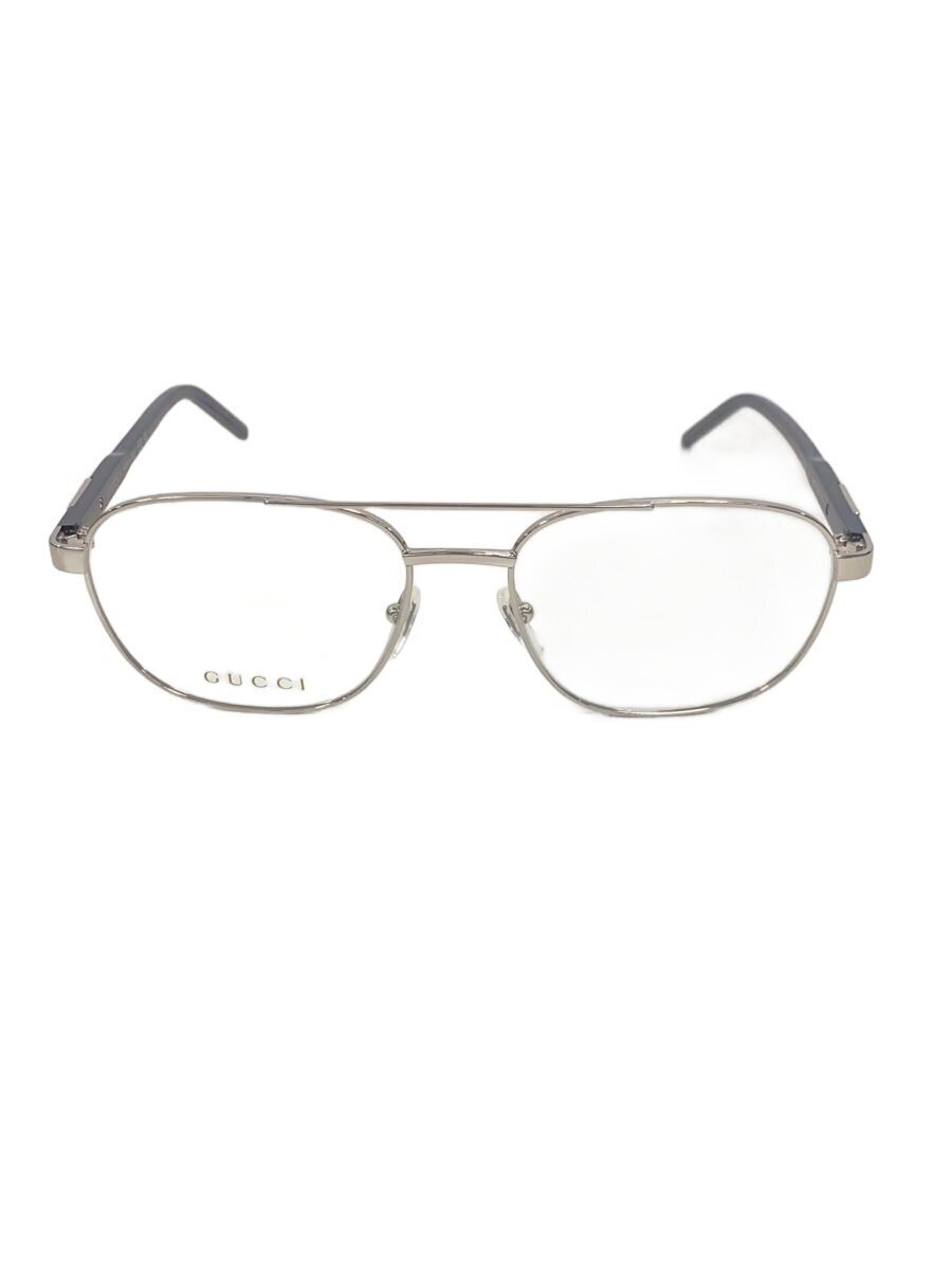 GUCCI◆ツーブリッジメガネ/SLV/CLR/メンズ/GG1800O/SIZE:56□17-145/デモレンズ拍卖