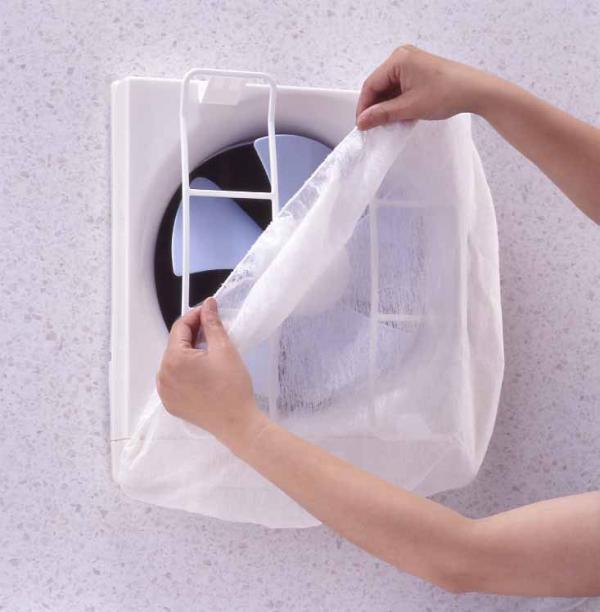 A-53-12 かんたん換気扇カバー(本体+フィルター12枚) ワンタッチ 掃除 キャップ式 交換 簡単 キッチン 日本製拍卖