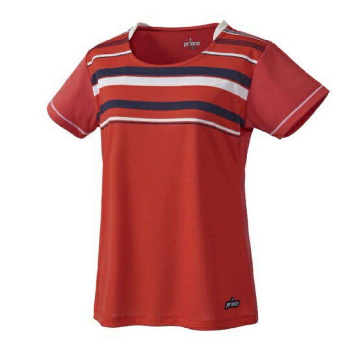 送料無料 新品 prince テニスウェア ゲームシャツ レディース XL RD拍卖