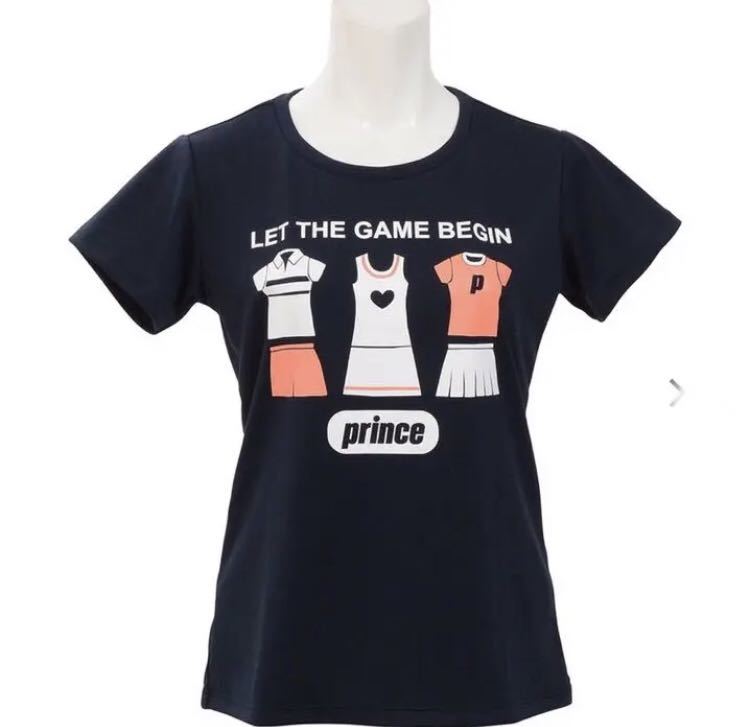 送料無料 新品 prince プリンス LADIES T-SHIRT L ネイビー拍卖